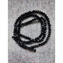 Бусины стеклянные 4 мм цв. черный, цена за 50 шт